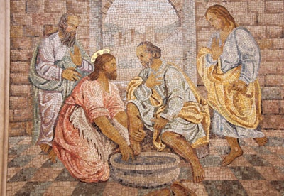 2018-02-22 Jesus Wash Feet Mosaic
