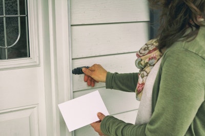 2018 04 20 Woman Ringing Doorbell
