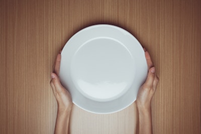 Empty Plate With Hands - Fasting