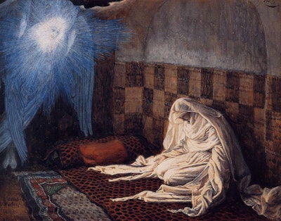 Annunciation illustration for the life of christ