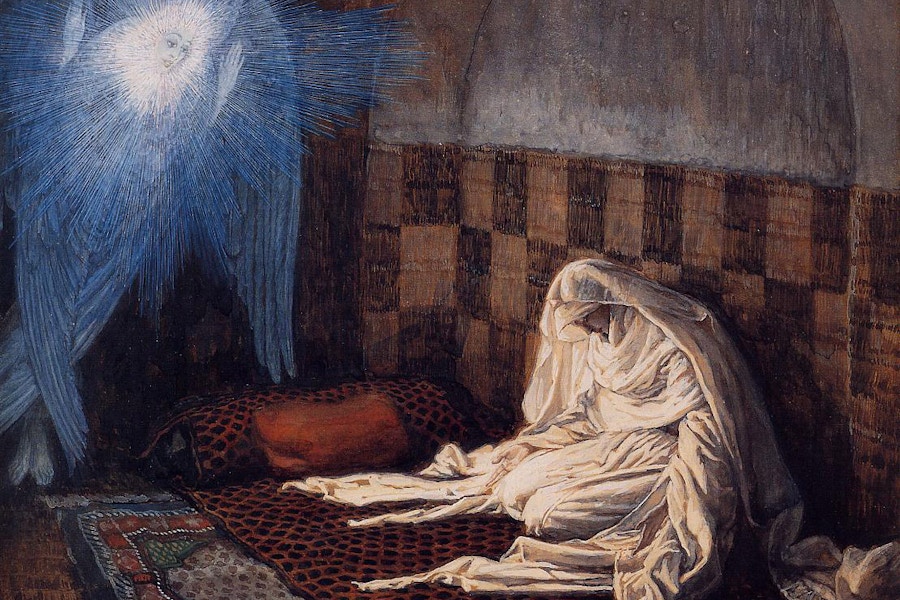 Annunciation illustration for the life of christ