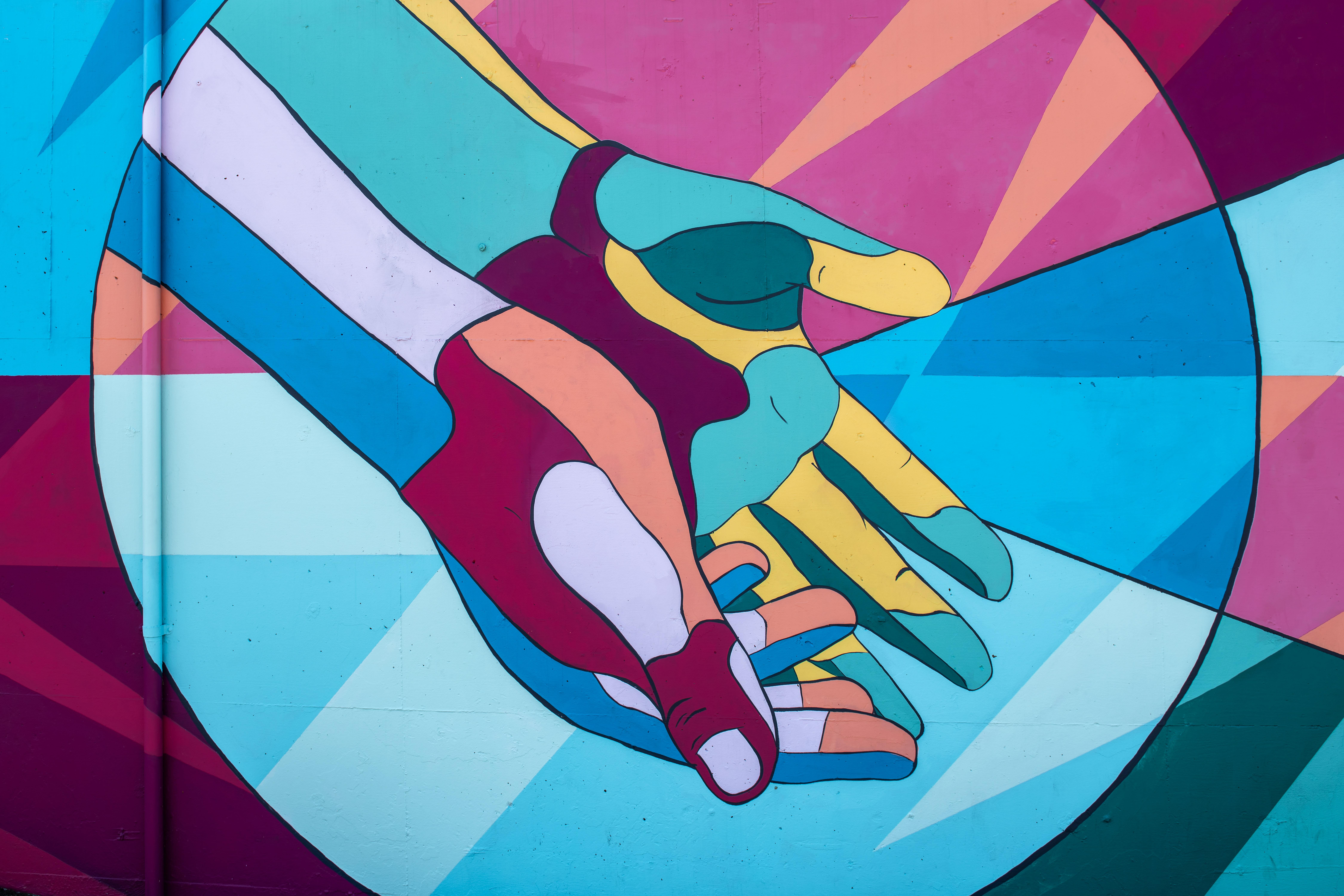 Blessing hands mural