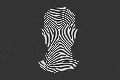 Identity fingerprint silhouette