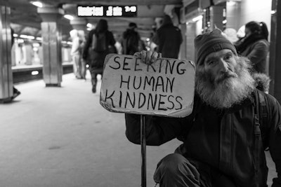Man seeking kindness